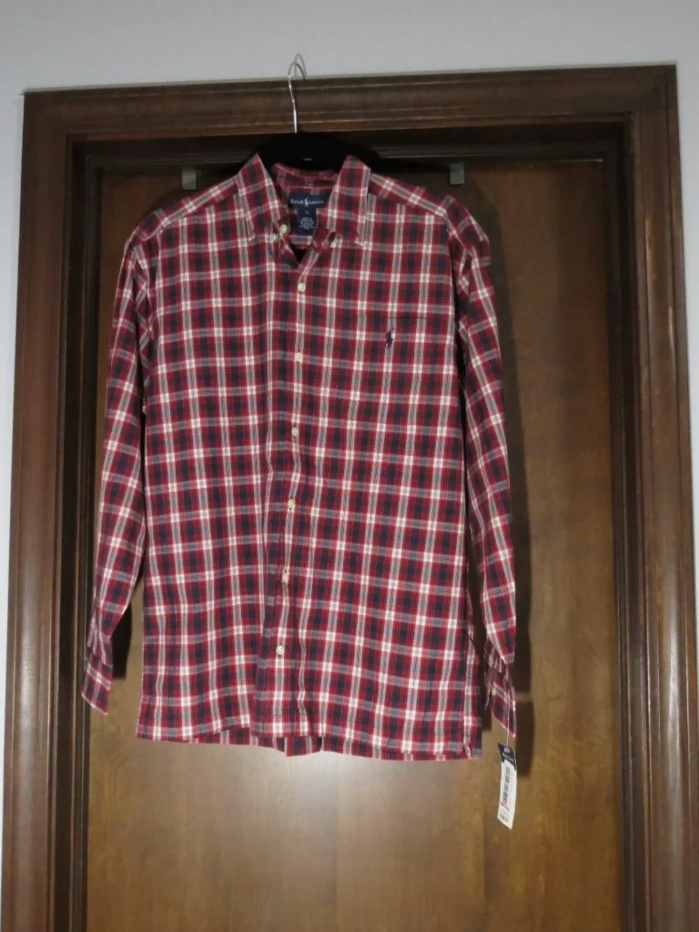 NEW WITH TAGS Ralph Lauren Boys Size Large Button Down Shirt with Long Sleeves